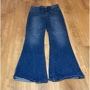 Kut From The Kloth Jeans Ana‎ High Rise Fab Ab Flare Size 10 Blue Stretch Denim